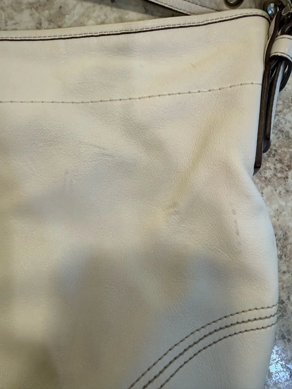 Coach White Leather Hobo Bag - Women's Shoulder Purse